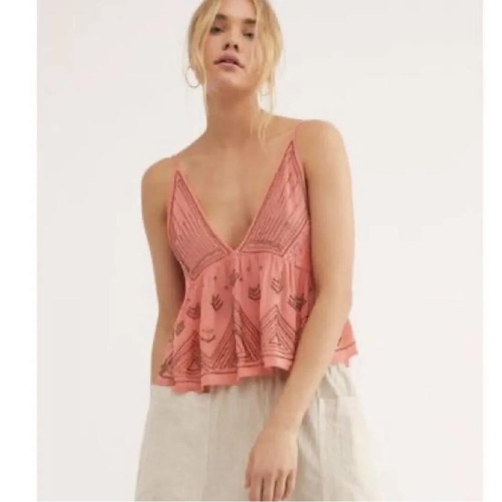 Free People Lost in You Beaded Tank